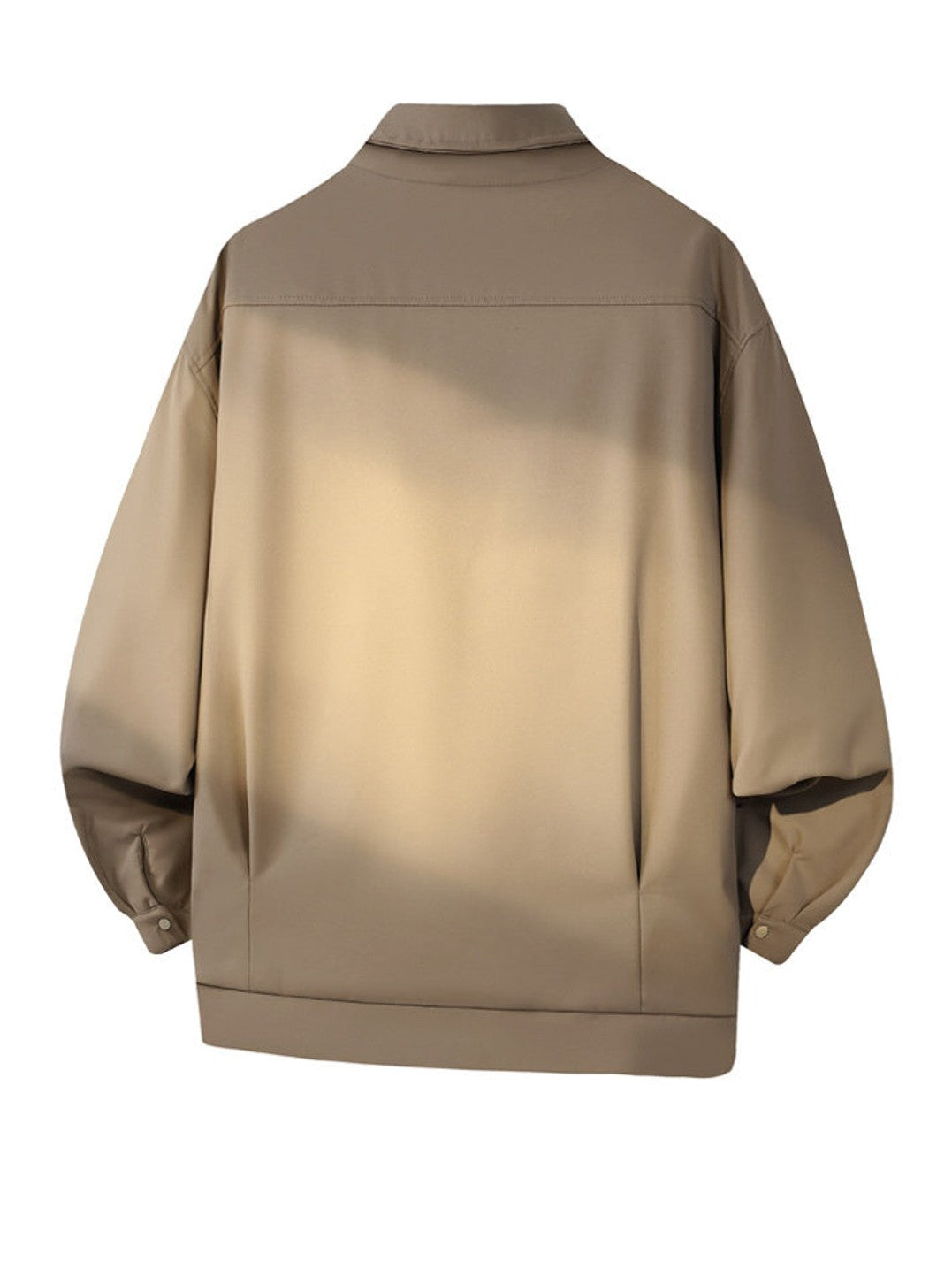 MEDM Collared Snap Front Jacket in Brown