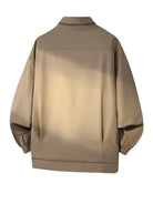 MEDM Collared Snap Front Jacket in Brown