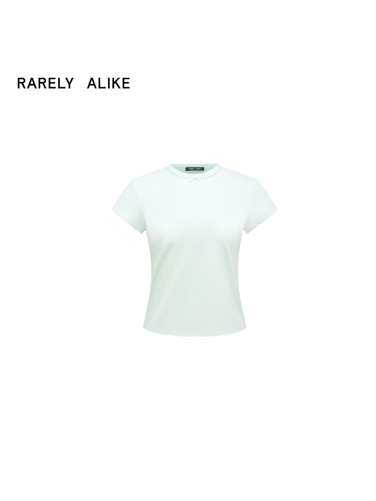 RARELY ALIKE Cotton Bowknot Crewneck T Shirt in Mint