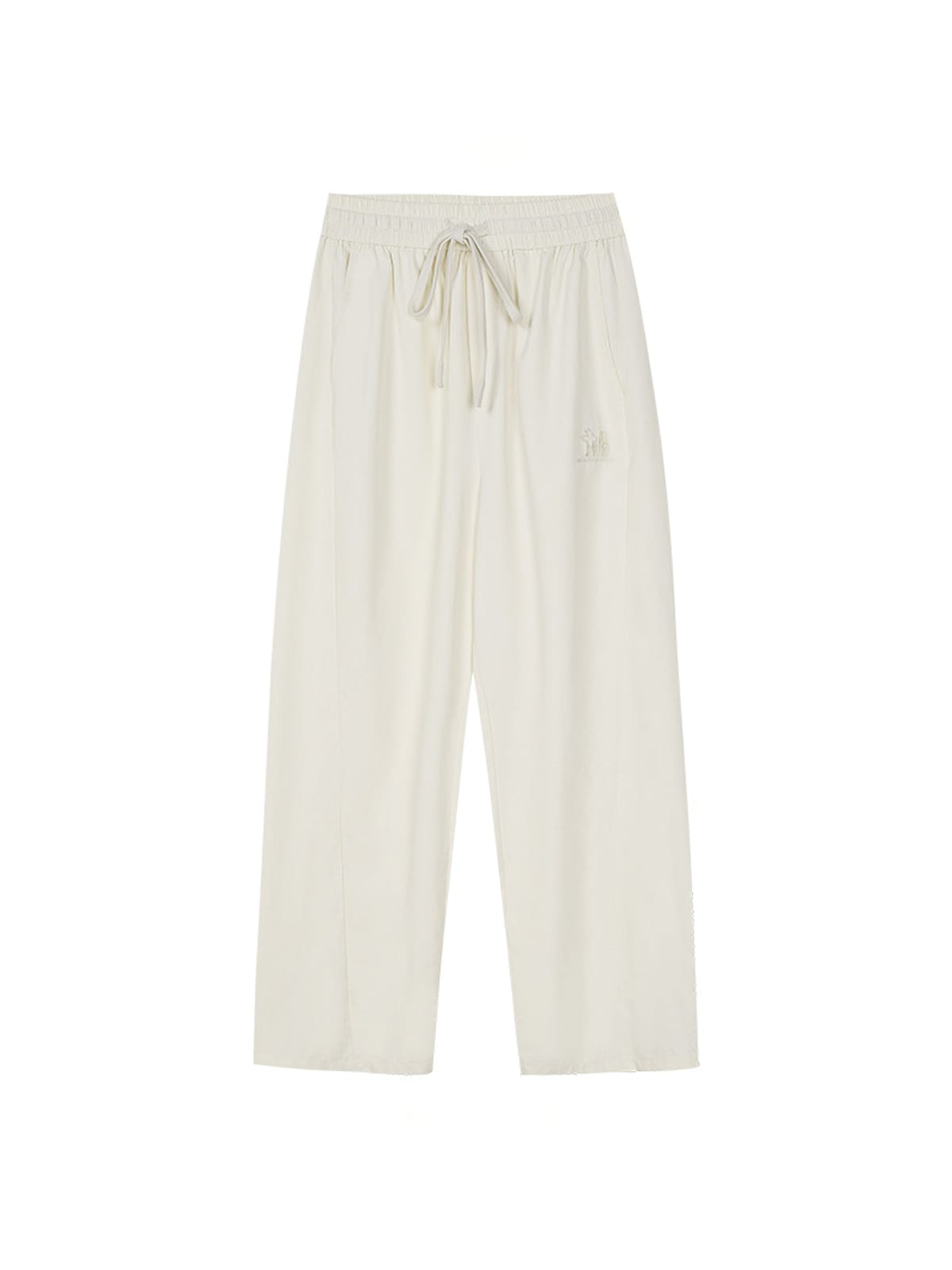 MEDM Lightweight Wide Leg Track Pants in White