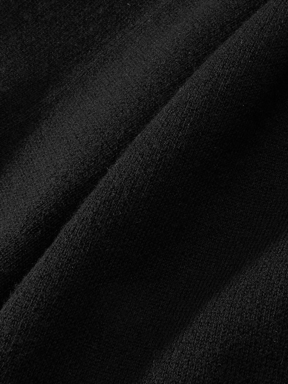 MSBEAST Biella Merino Wool Wide Leg Pants in Black - Detail