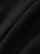 MSBEAST Biella Merino Wool Wide Leg Pants in Black - Detail