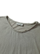 D5ove Irregular Linen Cotton T Shirt in White - Detail