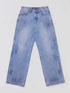 SMFK Washed Wide Leg Denim Jeans in Sky Blue