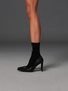 SMFK Athletic Cotton Blend Short Socks 2 Pack in Black - On Female Model