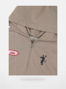 SOD Reversible Rhinestone Zip Hoodie in Beige - Detail