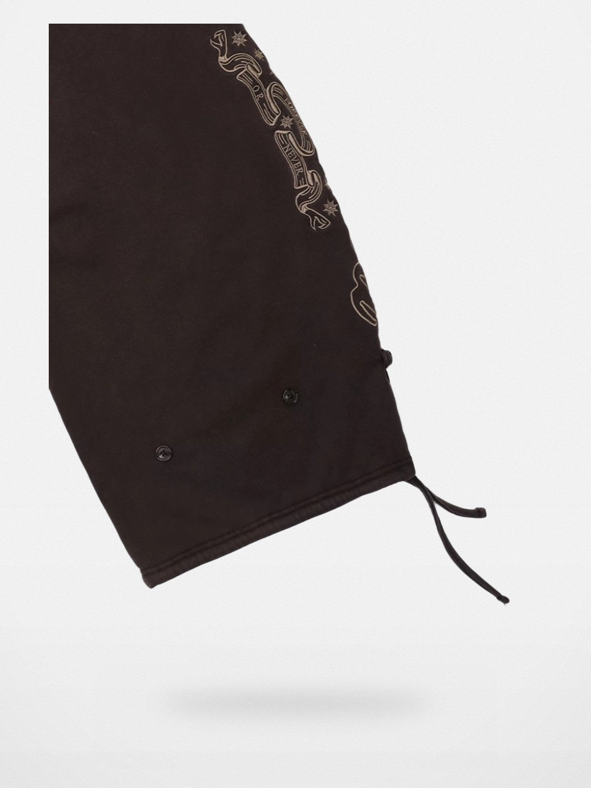 BADSEED 2 Way Curved Leg Joggers in Brown - Detail