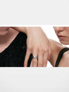 BLACKHEAD Convertible Structural Steel Ring in Silver (Silver) - On Female Model