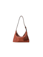 QIUZHEN Vegetable Tanned Calfskin Hobo Bag in 栗木色（胎牛皮版）