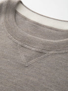 TEASEL Merino Wool Crewneck Sweatshirt in Gray - Detail