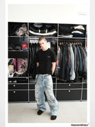 UNKNOWNWORLD Small Logo Cotton T Shirt in Black - Lifestyle