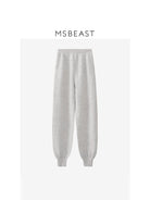 MSBEAST Merino Wool Hoodie Jogger Set in Gray