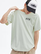 MEDM Cooling Cotton Blend T Shirt in Mint - On Male Model