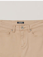 SMFK Stretch Cotton Flared Jeans in Beige - Detail