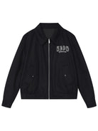 MEDM Reversible Cotton Zip Up Barn Jacket in Black