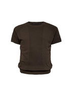 JCAESAR STUDIO Ribbed Ice Silk Raglan T Shirt in Brown