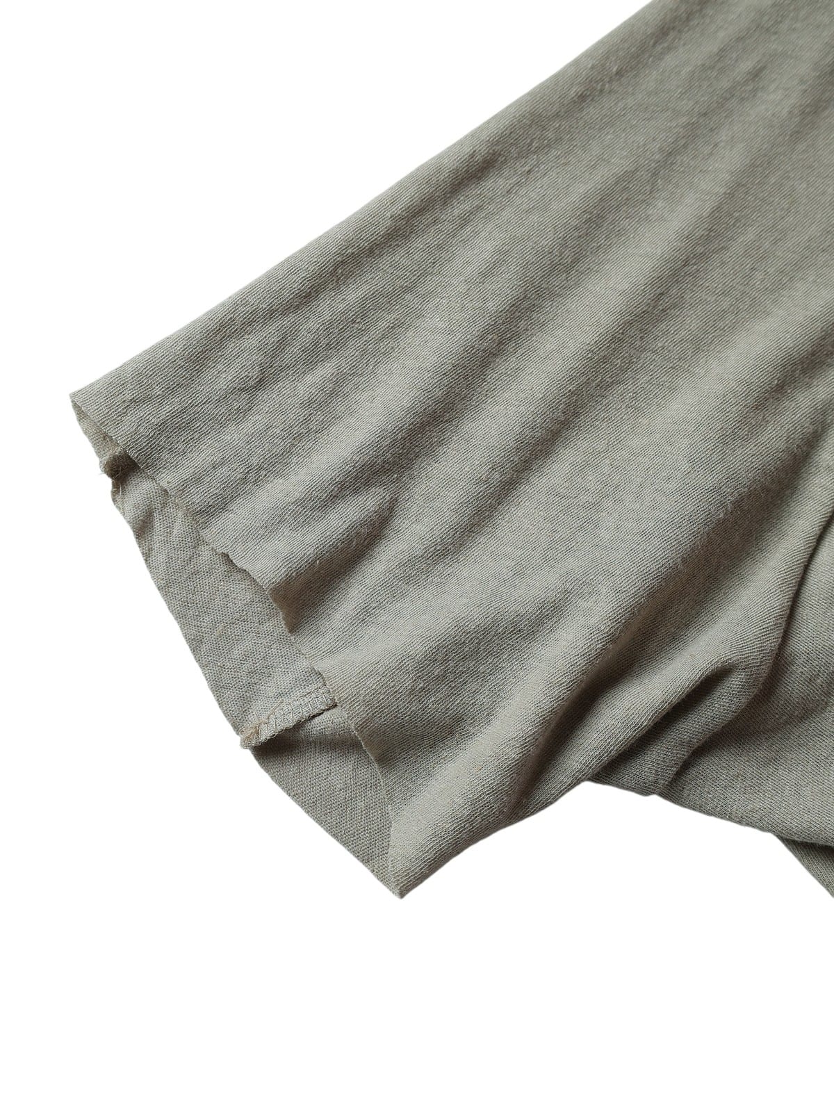 D5ove Irregular Linen Cotton T Shirt in White - Detail