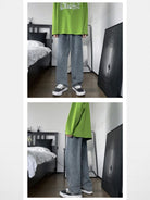 MASONPRINCE Straight Leg Denim Jeans in Denim - On Model