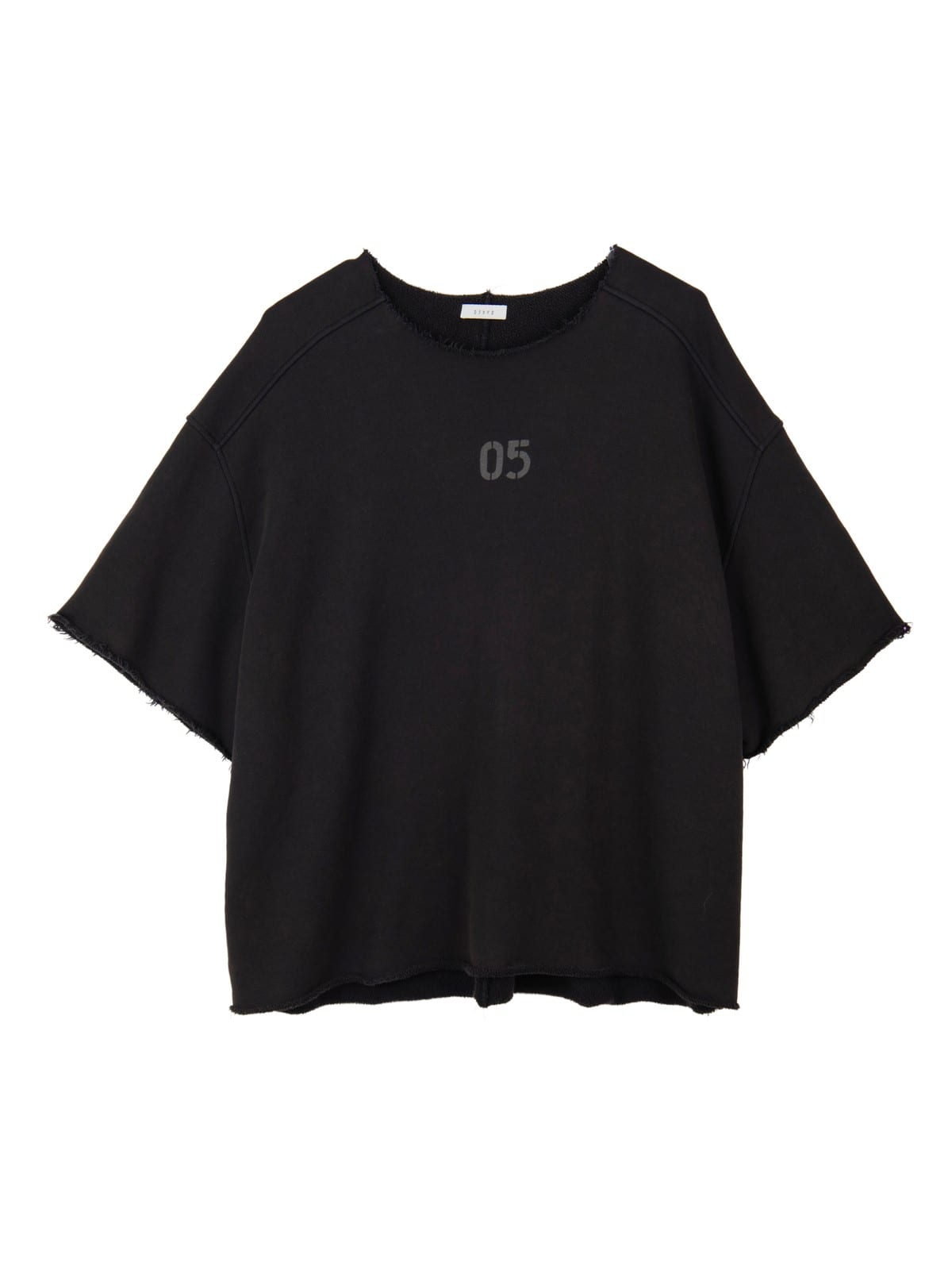 D5ove Heavyweight Boxy Cotton T Shirt in Black