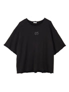 D5ove Heavyweight Boxy Cotton T Shirt in Black