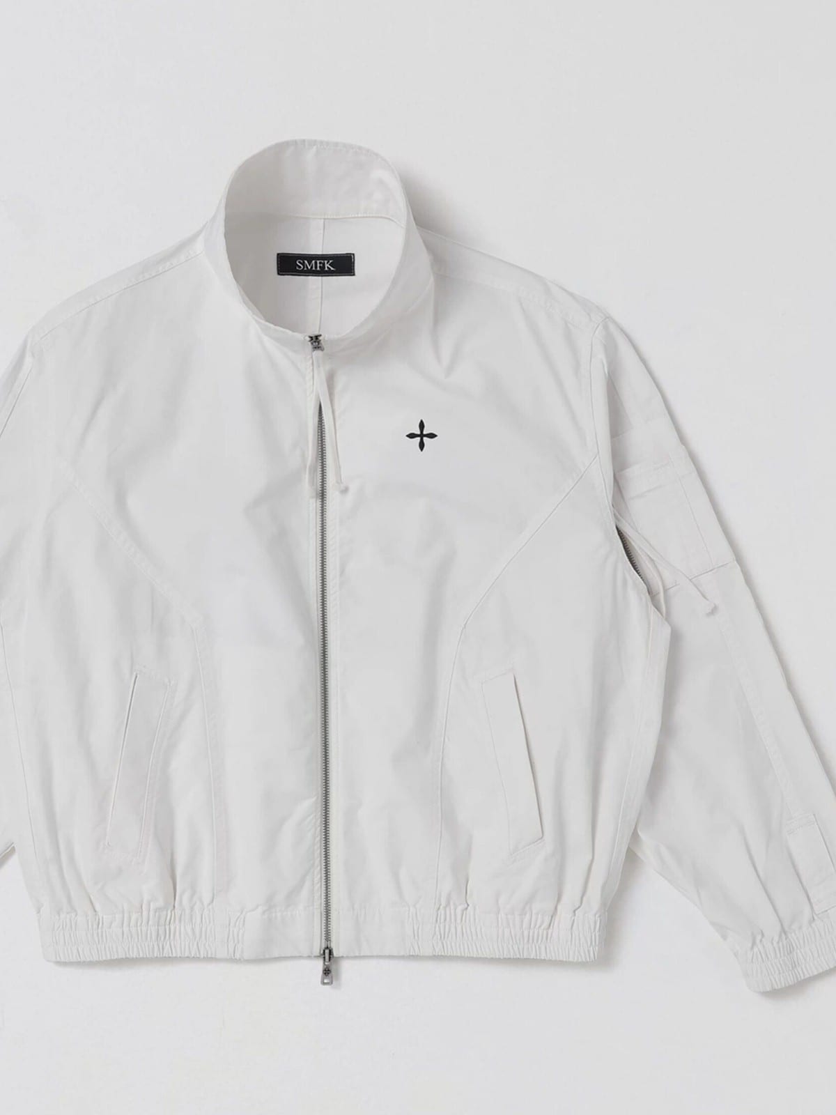 SMFK Garment Dyed Cotton Training Jacket in White