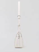 SMFK Medium Leather Cross Motif Handbag in White