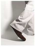 EIX GNOD Calf Leather Slip On Loafers in Brown - On Model