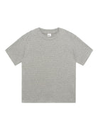 SIMPLE PROJECT Textured Diagonal Paneled T Shirt in Heather Gray