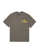 MEDM Half Sleeve Cotton Logo T Shirt in Dark Gray