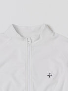 SMFK Zip Up Long Sleeve Active Jacket in White - Detail