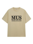 USAGE Heavyweight Graphic Cotton T Shirt in Beige