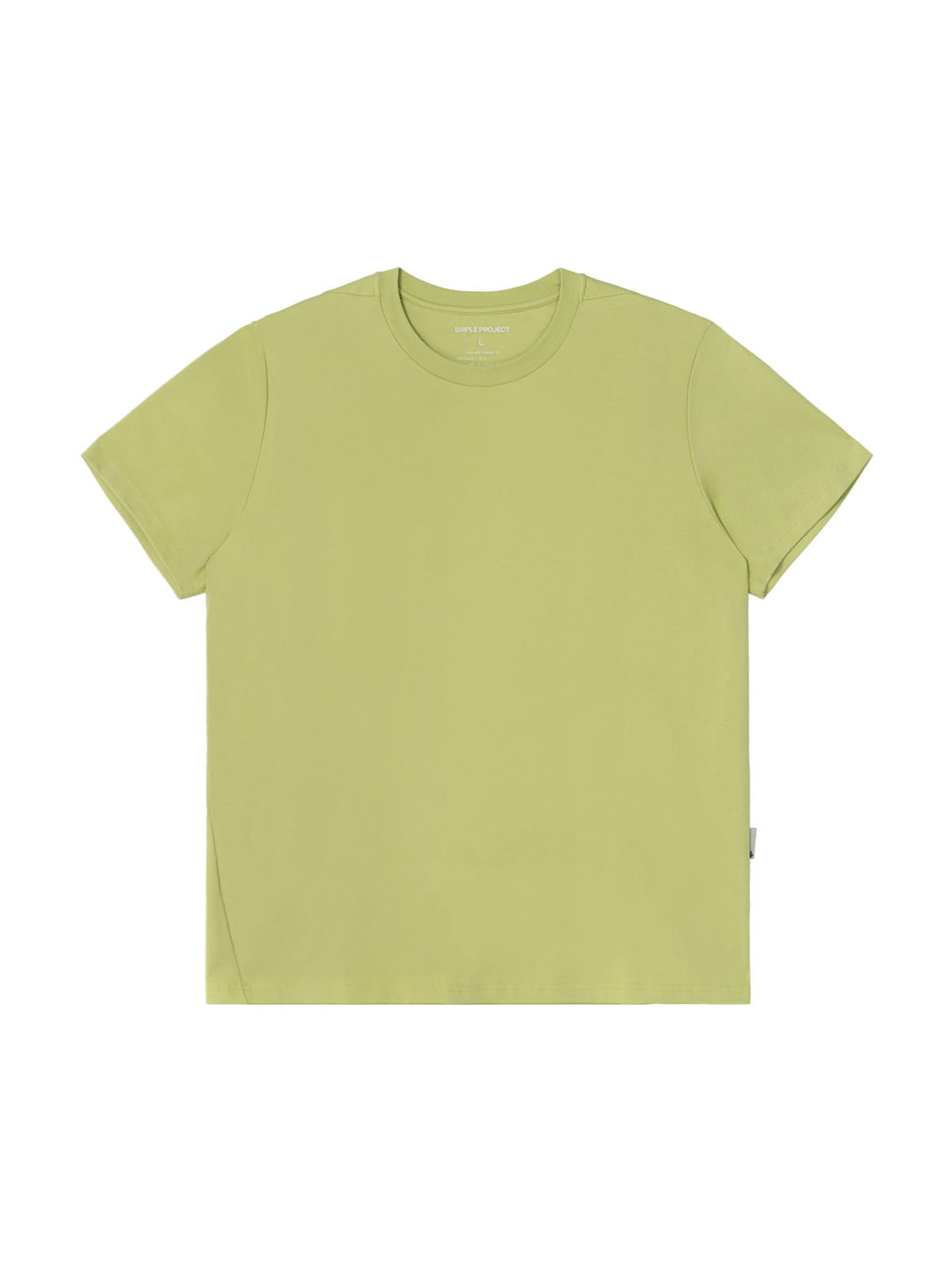 SIMPLE PROJECT Misaligned Seam Crewneck T Shirt in Green