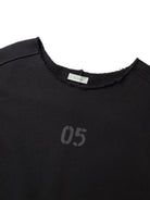 D5ove Heavyweight Boxy Cotton T Shirt in Black - Detail