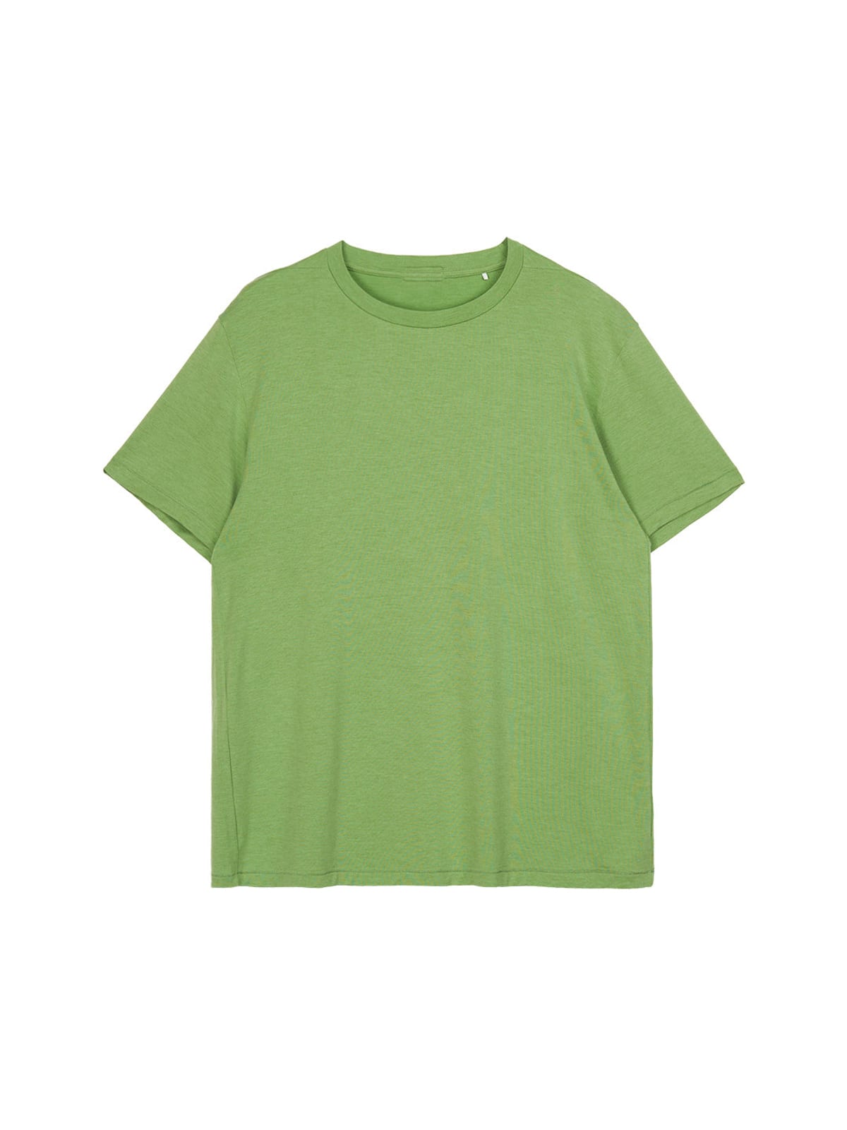SIMPLE PROJECT Wool Blend Crewneck T Shirt in Green