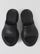 SMFK Molded Platform Slide Sandals in Black