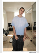 UNKNOWNWORLD Small Logo Cotton T Shirt - On Male Model