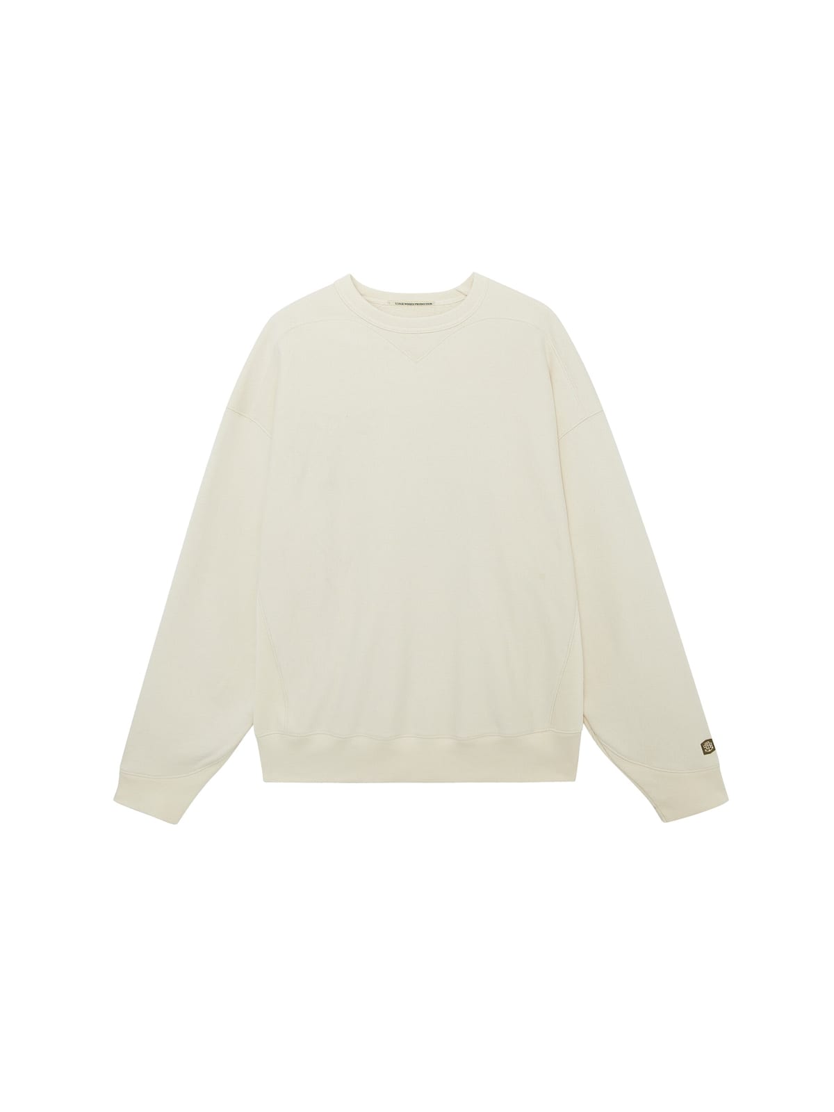 USAGE Reversible Cotton Crewneck Sweatshirt in Cream