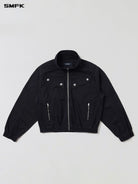 SMFK Cotton Cargo Track Jacket in Black