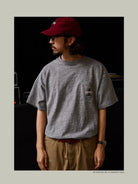 USAGE JZ Festival Graphic Cotton T Shirt in Gray - On Male Model
