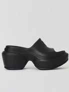 SMFK Molded Platform Slide Sandals in Black