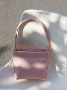 PANLULUPAN Waxed Cowhide Square Shoulder Bag in Pink - Lifestyle