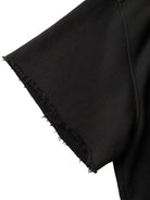 D5ove Heavyweight Boxy Cotton T Shirt in Black - Detail