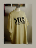 USAGE Heavyweight Graphic Cotton T Shirt in Beige