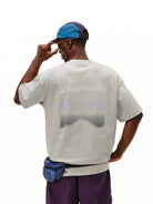 FPA Quick Dry Polka Dot T Shirt in Gray - On Model