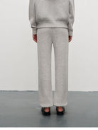 MSBEAST Merino Wool Hoodie Jogger Set in Gray - On Model