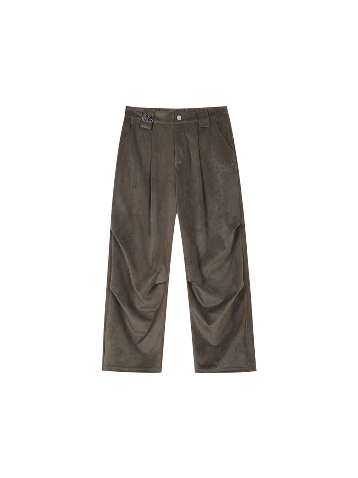MEDM Wide Leg Parachute Cargo Pants in Brown