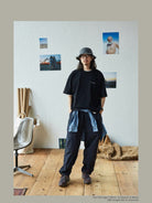 USAGE Vintage Photo Print Cotton T Shirt in Black - On Male Model