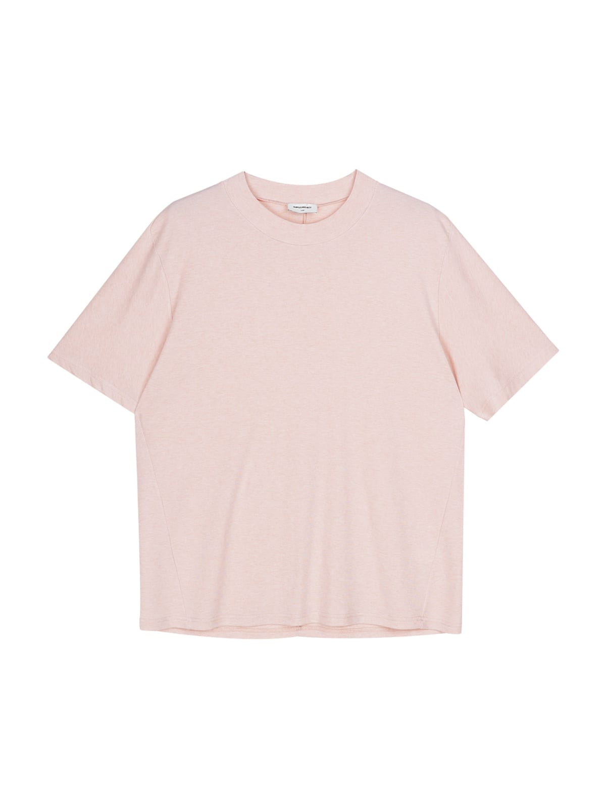SIMPLE PROJECT Wool Blend Crewneck T Shirt in Pink