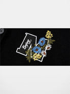 MEDM Floral Embroidered Knit Cardigan in Black - Detail