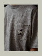 USAGE JZ Festival Graphic Cotton T Shirt in Gray - On Model